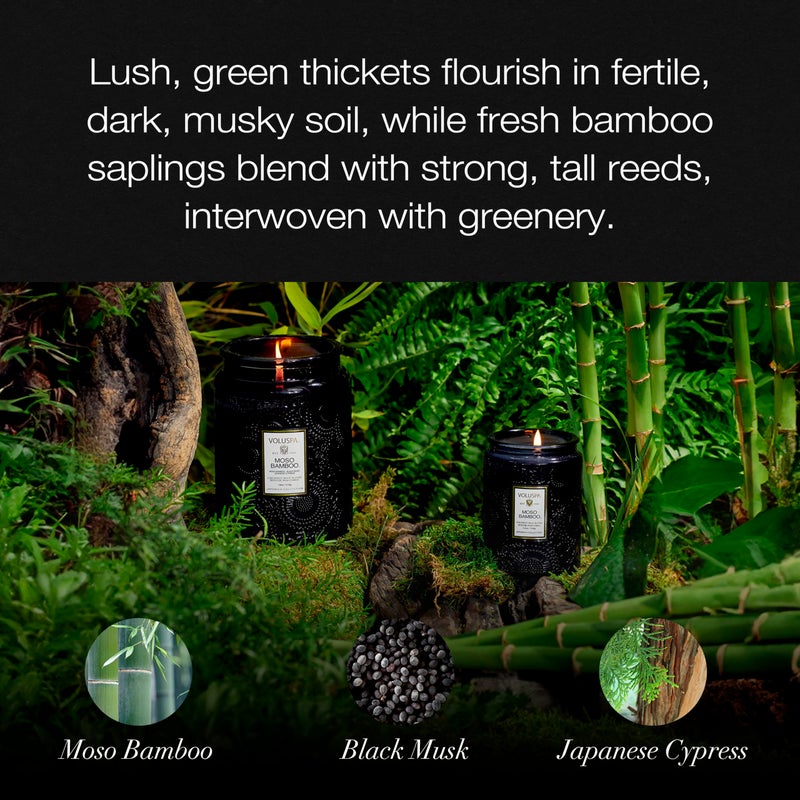 Voluspa Moso Bamboo Candle, 18 oz, Coconut Wax Blend, Scented Candles for Home, 100 Hour Burn Time, Candle Jars - Image 3